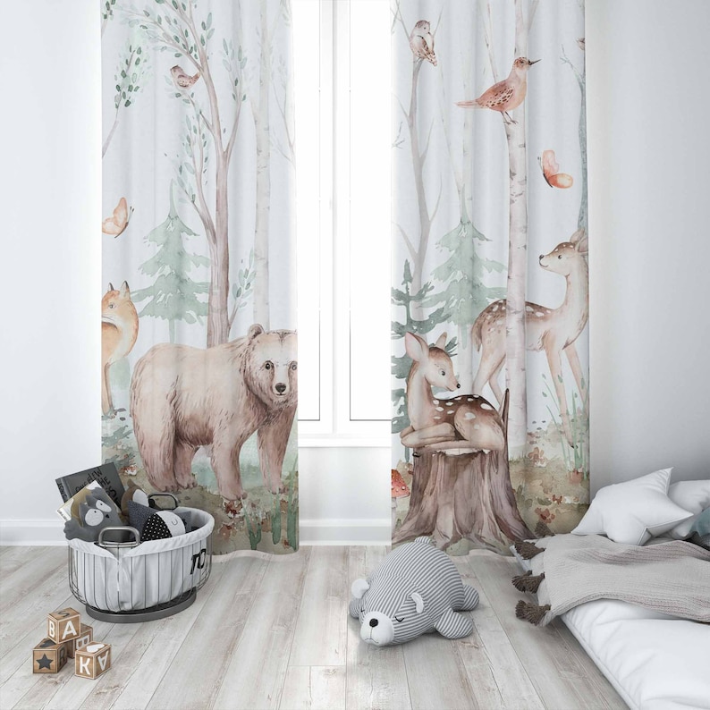 Forest Animals Curtains Kids N - Baby Nursery Blackout Curtains review and price