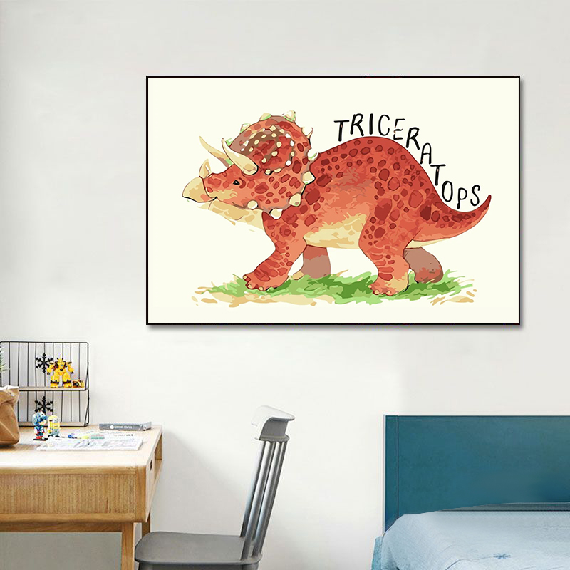 Watercolor Dinosaur Poster Nur - Baby Nursery Animal Prints review and price
