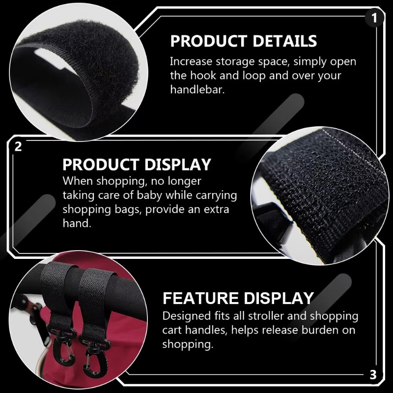 2-12Pcs Baby Stroller Hooks Ro - Baby Nursery Cart review and price