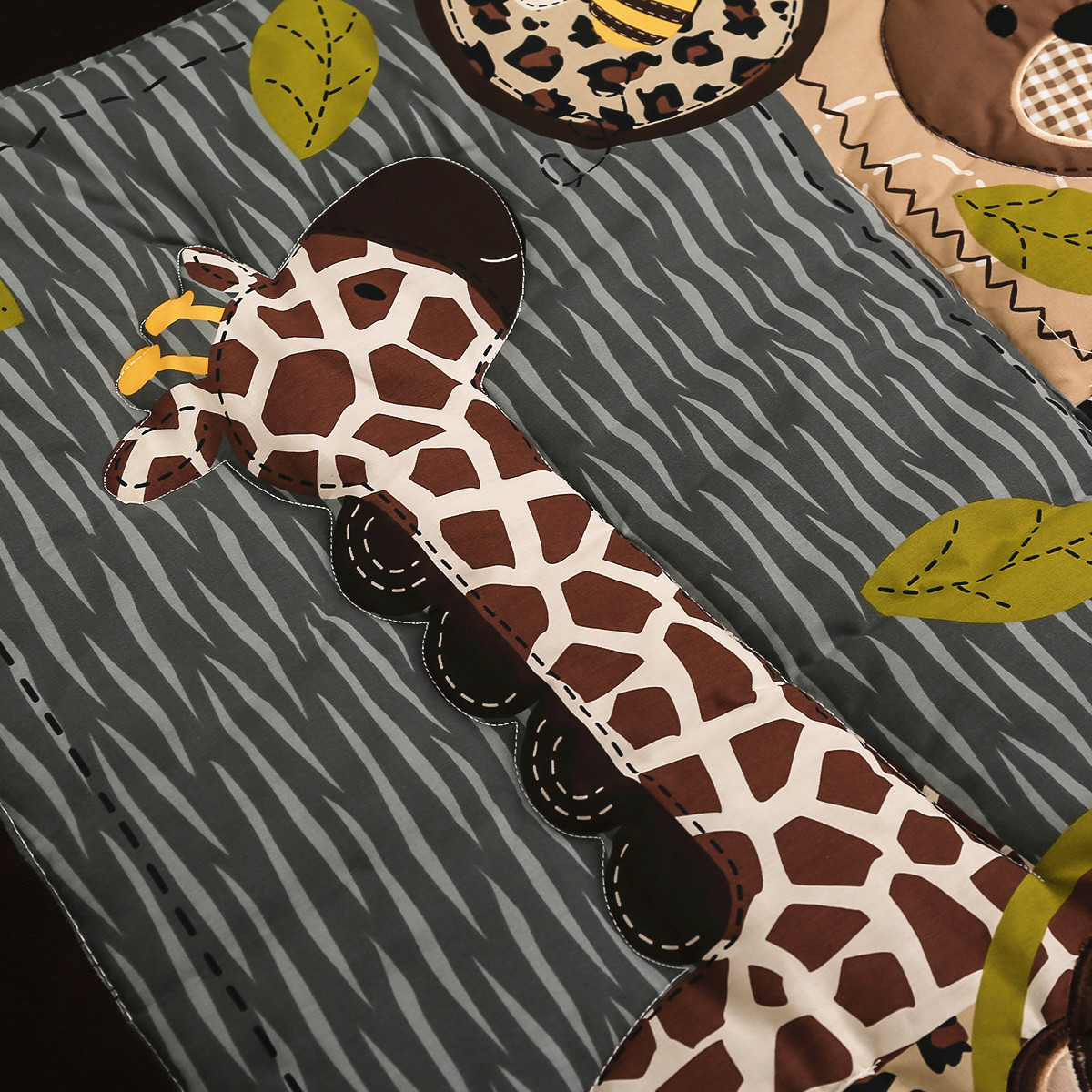 3Pcs Embroidered Newborn Baby  - Baby Nursery Animal Theme review and price